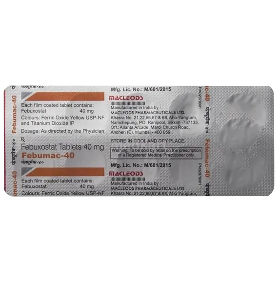 febumac 40mg tablet 10's